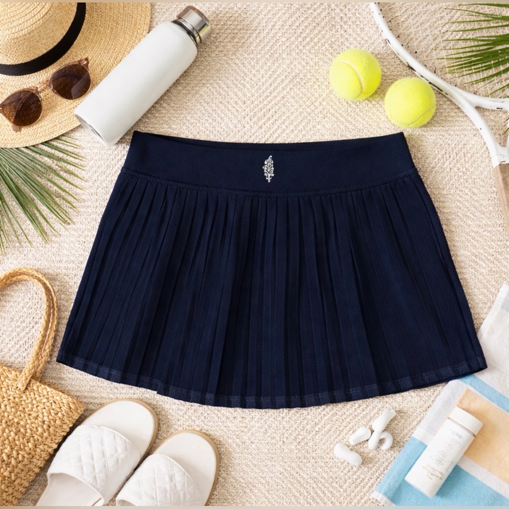 Free People Movement X FP Rally Ruffle Mini Skort in Navy Blue ~ Size XL ~ NWT - Picture 6 of 16